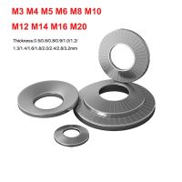 M3-M20 304 baja tahan karat antiselip gasket pengunci satu sisi cetak miring antimelonggarkan bantalan mesin cuci kunci