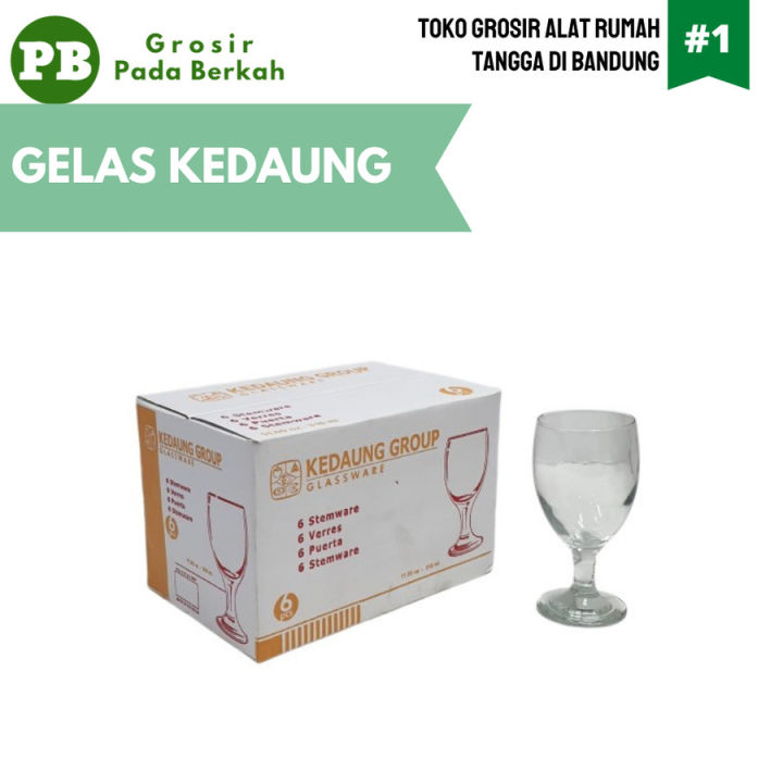 Gelas Wine Kedaung Milano Set 6 Pcs Gelas Kaki Gelas Kaca 292 Ml