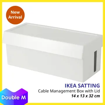 SIGNUM Cable management, horizontal, silver color - IKEA