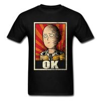 Ok One Punch Man T Shirt Super Clothing Black Tshirt Mens Cotton Tees Vintage Anime Tshirt Funny