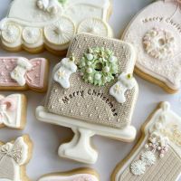 English Blessing Letter Cookie Embosser Molds Happy Birthday Merry Christmas Biscuit Fondant Stamps Cake Decoration Baking Tools Bread Cake  Cookie Ac