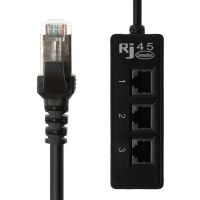 Centechia 1 sampai 3 soket LAN jaringan Ethernet RJ45 Plug Splitter gadget Extender usb kabel sata kartu riser konektor rj45