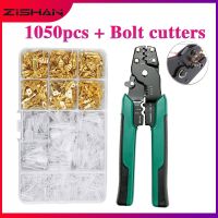 【DT】 hot  1050PCS Crimp Terminal Electrical Connector U/O Shaped Splicing Termination 2.8/4.8/6.3mm Wire Connector Cable Termination Plier