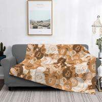 Bitcoin Gold Blanket Flannel AutumnWinter Cryptocurrency Btc Blockchain Breathable Throw Blankets for Bedding Office Bedspread