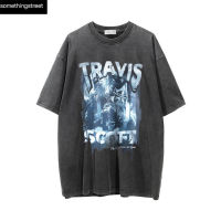 เสื้อยืดผู้ชายโอเวอร์ไซส์ travis rolling stones เสื้อy2k เสื้อมินิมอล เสื้ออปป้า เกาหลี