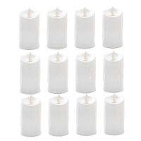 Medium Flameless Candles Light Flickering Tear Shaped LED Flame Battery Electronic Real Paraffin Wax 12 Pcs