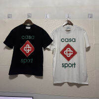 3XL Cotton CASABLANCA เสื้อยืดแหวนคู่พิมพ์ตัวอักษรผู้ชาย Casual Loose Casa T เสื้อ