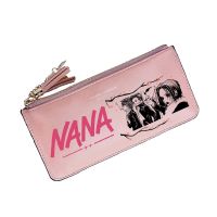 Anime NANA Women Pink Wallet Kwaii ID Card Holder Long Purse With Coins Pockets Pu Leather Money Bag Girls Phone Clutch Bag