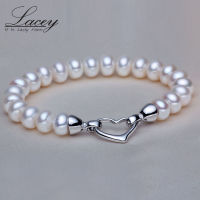 Natural Real Pearl Bracelets For Women,Freshwater Pearl Beads Bracelets Hart Clasp,Multi Color Pearl Charm Bracelet