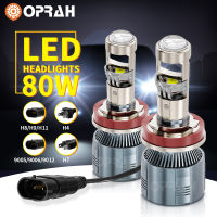 Kalada H4 A80-3570/9003/HB2 H11 H7 9005/HB3 9006/HB4 70W-80W 12000LM LED Hi/Lo หลอดไฟไฟหน้าสำหรับรถยนต์ไฟตัดหมอกไฟหน้าสีขาว6000K สดใสมาก