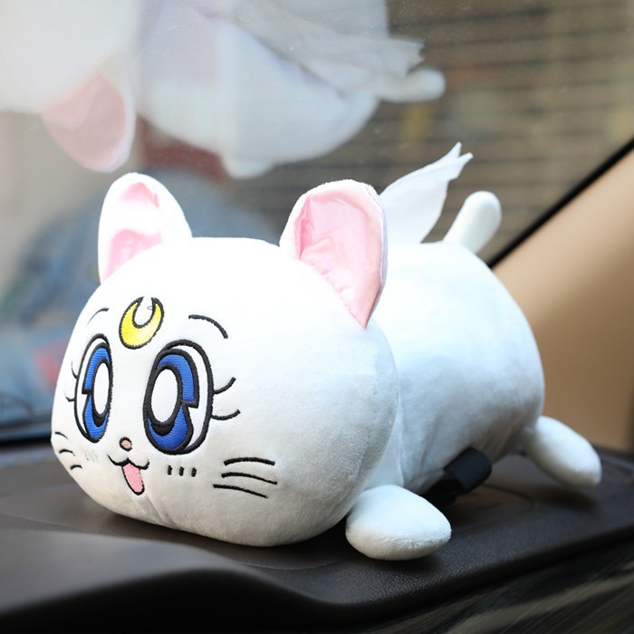 Fashion Lovely Plush Car Tissue Box Cover Japan Cat Home Napkin Holders 