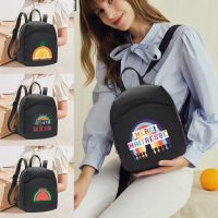 Fashion Women Mini Backpacks Casual Organizer Daypack Black Maitresse Print Girl Rucksack School Bags Travel Shoulder Backpack 【AUG】