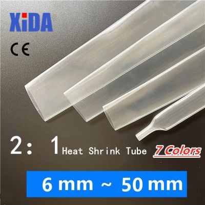 1 Meter 2:1 Transparent Clear Heat Shrink Tube 8MM 10MM 12MM 14MM 16MM 18MM 20MM 40MM Shrinkable Tubing Sleeving Wrap Wire Kits Electrical Circuitry P
