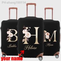 Free Custom Name Luggage Cover Elastic Suitcase Protective Case Trolley 18-32 Inch Travel Luggage Dust Cover Travel Accessories