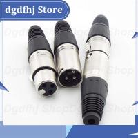 Dgdfhj Shop 3 Pin 4 pin core XLR power Connector Adapter male female Audio Cable MIC Plug Jack Cannon Terminals Microphone Wire