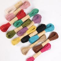 【YD】 10Yards 12 Roll Multicolor Jute Rope Twine String Crafts Wrapping Cords Wedding Decoration