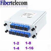 Fiberhome 1-2 1-4 1-8 1-16 SC UPC Optical Fiber Splitter Cassette Box Plug-in Type Optical Splitter All Blue