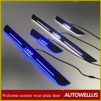 Customize Acrylic mobile LED welcome scooter wear plate door sill frame path light for for BMW /Peugeot car accessories Wall Stickers Decals