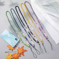 Long Phone Chains Crystal Beaded Mobilephone Lanyard Straps Hang Around The Neck Phonecase Charm Jewelry Accessories For Women