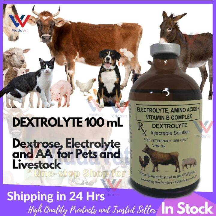 100 Ml Dextrolyte Electrolytes Amino Acids Plus Vitamin B Complex Swine ...