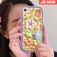 เคส JIUMOO สำหรับ Xiaomi Redmi โน๊ตเคส Y1 5A การ์ตูน3D ดอกไม้หลากสีเคสโทรศัพท์ขอบเป็นคลื่นน่ารักแฟชั่นเคสซิลิโคนนิ่มใสเลนส์กล้องถ่ายรูปเคสโปร่งใสป้องกันการกระแทก