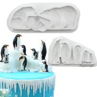 Polar Bear Penguin silicone cake mold fondant molds cake decorating tools chocolate fondant tools soap mold resin molds Bread Cake  Cookie Accessories