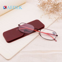 KAEDEK Unisex Reading Glasses Newest Mini Portable Presbyopic Glasses Metal Case Spring Hinge Eyeglasses Vision Care+1+1.5+2+2.5