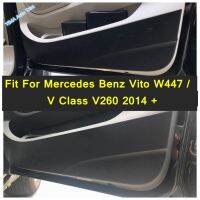 ขอบด้านข้างป้องกันแผ่นป้องกันการเตะประตูรถยนต์ฟิล์มหน้าจอโน้ตบุ๊คคาร์บอนไฟเบอร์สำหรับ Mercedes Benz Vito W447 / V คลาส V260 2014 - 2021