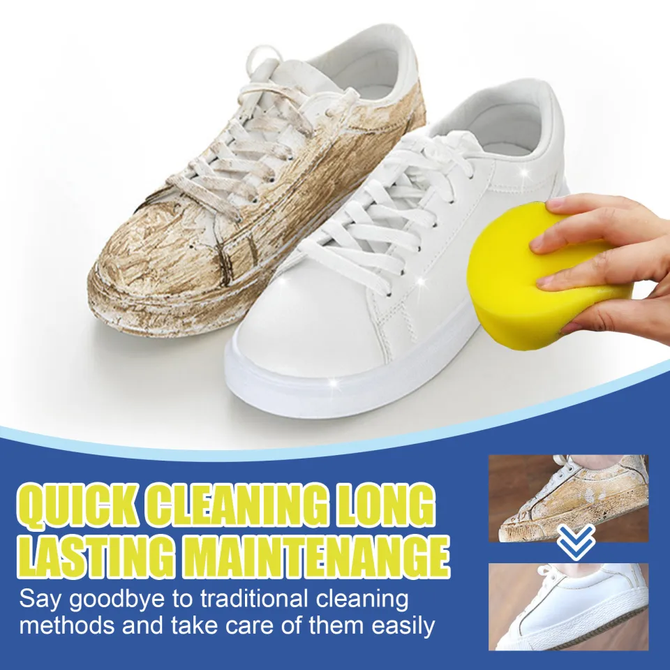 Jaysuing Small White Shoe Cleaner One Wipe Is White Shoe Whitening Agent  Decontamination Bright White Edge Shoe Shine Free With Water