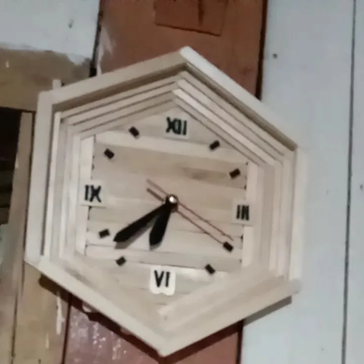 Kerajinan Tangan Dari Stik Es Krim // Jam Dinding // Jam Dinding Stik