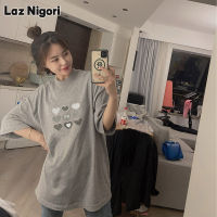 Laz Nigori ฤดูใบไม้ผลิฤดูร้อนแขนสั้นเสื้อยืดพิมพ์ลาย