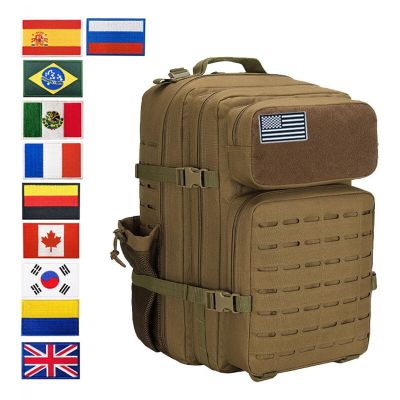 35L/45L Military Tactical Backpack Mens 3P Army Molle Assault Backpack Outdoor Travel Bag Hiking Camping Hunting Mountaineering