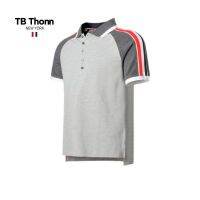 เสื้อ Paul โปโลแขนยาวครึ่งแขนเสื้อยืดลาเพลนำเข้าใหม่สีน้ำตาลเข้มยี่ห้อ TB Thonn ลำลองแนวธุรกิจข้างลำลองขาสั้น