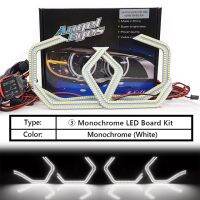 ชุดดวงตานางฟ้า Led 4ชิ้นไฟหน้าฮาโล Drl สไตล์ M4สำหรับ Subaru Impreza Wrx Sti Seat Leon 2 Altea Vw Scirocco 3ไฟหน้ารถสัญลักษณ์