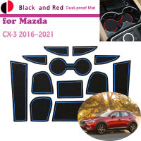 ยางประตู Groove Mat สำหรับ Mazda CX-3 CX3 CX 3 2016 ~ 2021 2017 2018 Cushion Gate Storage Slot Coaster Dust-Proof รถสติกเกอร์พรม