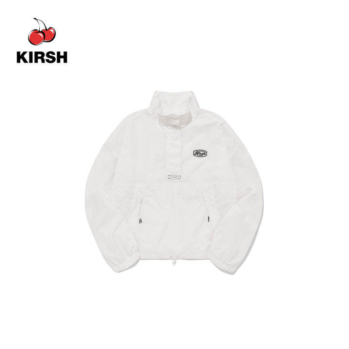 [ KIRSH ]★UNI LOGO WAPPEN CABLE COLLAR KNIT ZIP UP 