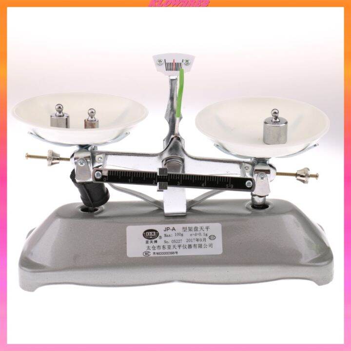 100 GRAM STANDARD MECHANICAL TABLE BALANCE SCALE SET PHYSICS TEACHING
