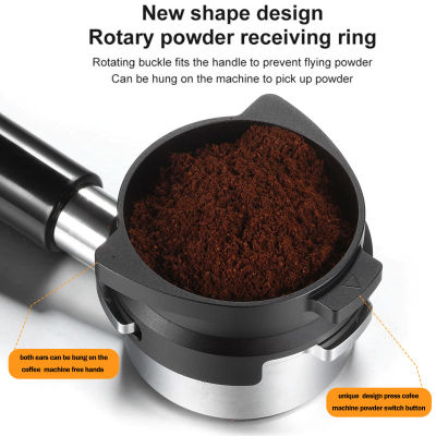 54mm Coffee Powder Receiving Dosing Ring Rotatable Aluminum Alloy Loop For Breville 8 Series Coffee Machines Funnels Accessories