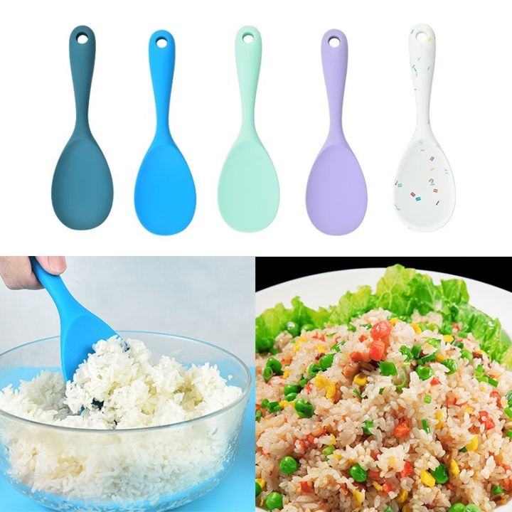 1pc-heat-resistant-silicone-non-stick-pan-cooking-tools-long-handle-kitchen-accessories-rice-spoon