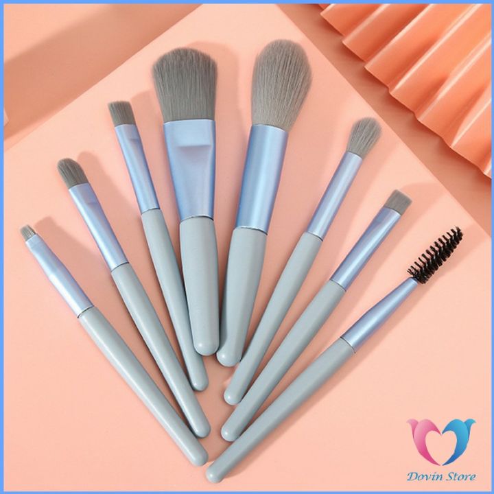 ชุดแปรงแต่งหน้า-8-ชิ้น-แปรงคิ้ว-แปรงปัดแก้ม-makeup-brush-set