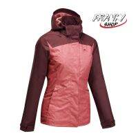 [พร้อมส่ง] เสื้อแจ็คเก็ต เสื้อแจ็คเก็ตสำหรับใส่เดินบนภูเขา กันน้ำ Women’s Waterproof Mountain Walking Jacket MH100