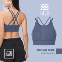 [LAGO Sport Bra] Double Cross Bra สปอร์ตบรา เสื้อออกกำลังกาย เสื้อกีฬา ผู้หญิง รุ่น Double Cross Bra พร้อมฟองน้ำ