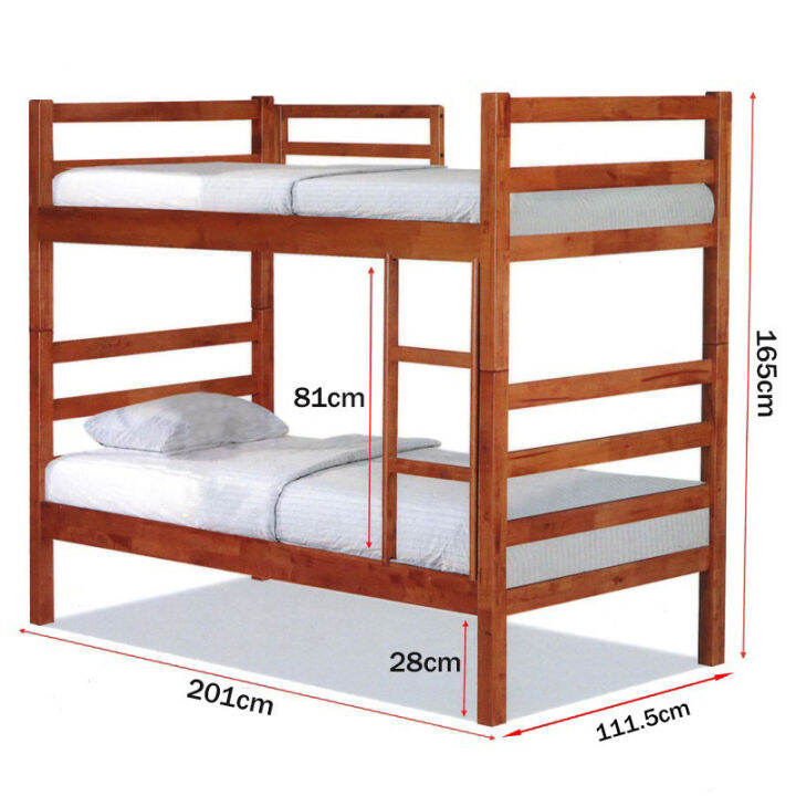 [Furniture Amart] Solid Wooden Double Decker Bed frame Super Single Bunk bedframe (FREE INSTALL