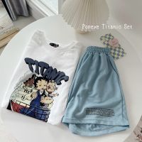 ??✨ พร้อมส่งเสื้อ+กางเกง Popeye Olive Titanic Set