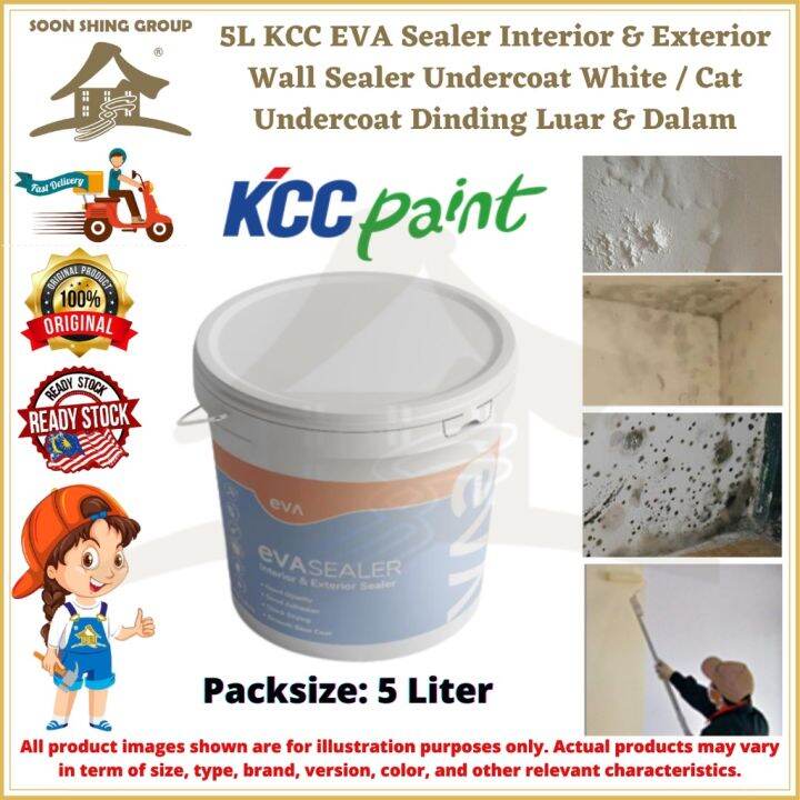 5L KCC EVA Sealer Interior & Exterior Wall Sealer Undercoat White / Cat