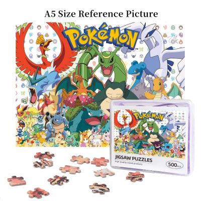 Pet Elf Pokemon Wooden Jigsaw Puzzle 500 Pieces Educational Toy Painting Art Decor Decompression toys 500pcs
