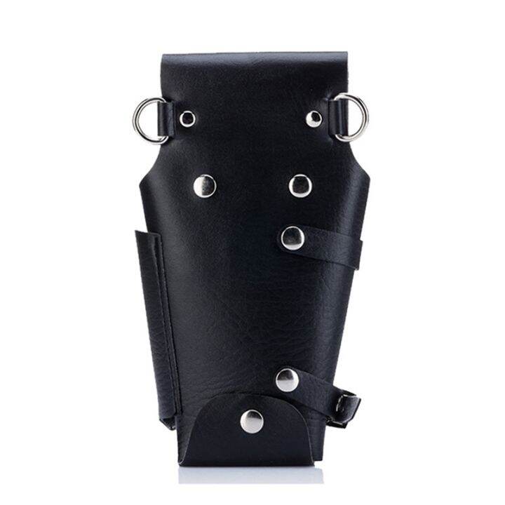 2x-leather-hairdressing-case-tools-scissor-bag-barber-pouch-holder-rivet-purse-adjustable-waist-shoulder-belt