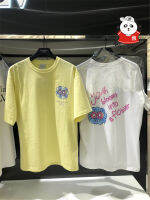 Leap Boy  South Korean Tide Brand Adlv Life Peak Ins New Graffiti Sunflower Couple Wearing A Troll Short-sleeved T-shirt.