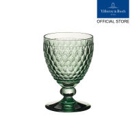 Villeroy &amp; Boch - Boston coloured ชุดแก้วคริสตัล สีเขียว ลวดลายผลึกคริสตัล 4 ชิ้น แก้วน้ำมีก้านสั้น - วิลเลรอย แอนด์ บอค