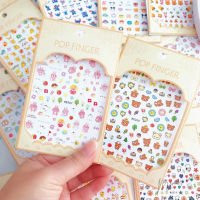 cute nail stickers สติ๊กเกอร์ติดเล็บ ลายการ์ตูน สติ๊กเกอร์แปะเล็บ รหัส WG 198 ถึง 217 WG-208